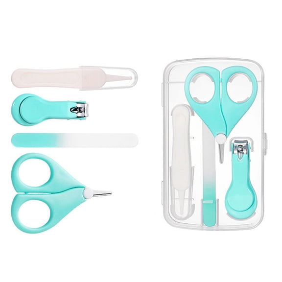 Baby Nail Set 4 Piece Resin Clippers Scissors Tools for Babies Toddlers Safe Non Handle