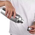 thumbnail image 3 of Coctelera 550 / 750ml, mezclador de barshaker de acero inoxidable, juego de barman, accesorios para familias, bares, fiesta de Navidad, batido de bebida de whisky Martini Afortunado Sencillez, 3 of 5