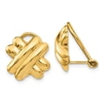 thumbnail image 3 of 14K Yellow Gold Non-pierced X Earrings, 3 of 5