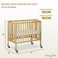 thumbnail image 4 of Dream On Me Birch 3-in-1 Folding Portable Mini Crib, Natural, 4 of 7