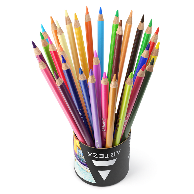 Arteza Watercolor Colored Pencils for Adult Coloring, 72 Colored Pencils in Assorted Shades, Triangular Shape, Drawing Pencils for Coloring Books