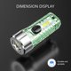 thumbnail image 5 of Linterna LED 8 Modos Mini Linterna 3 Engranajes para Emergencia Exterior (Verde), 5 of 6