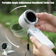 thumbnail image 3 of Portable Handheld Turbo Fan, 5 Gear Wind, Battery Operated, Type-C Rechargeable Handheld Fan, Digital Display, Foldable Turbo Fans for Travel/Camping/Outdoor, 3 of 7