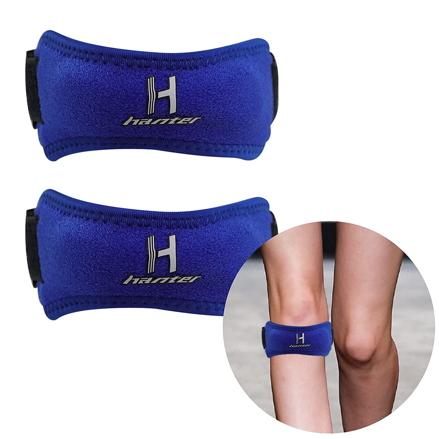 2 Pack Patellar Tendon Support Strap, Knee Strap Unisex, for Hiking