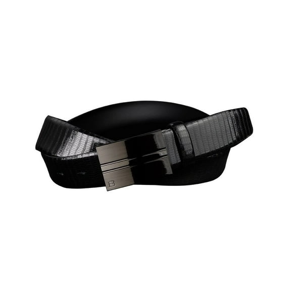 Flybelt by Roma Industries Business Class Reptile Embossed Leather Belt (Black, 32US / 85EU)