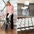 thumbnail image 5 of BalanceFrom Folding Heavy Duty Plastic Chair, Comfortable, Sturdy，Compact，500-Pound Capacity，for Home, Office, or Events，2-Pack/4-Pack/6-Pack，White & Black, 5 of 7