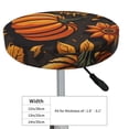 thumbnail image 4 of Disketp Autumn Pumpkin Leaves Funda Redonda para Taburete, Funda de Cojín para Silla de Bar Suave y Elástica-12 inch, 4 of 7