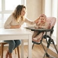 thumbnail image 2 of INFANS Baby High Chair, Convertible Quick Folding Portable Highchair for Babies and Toddlers with Adjustable Height Backrest Footrest 2 Wheels Removable Tray, 2 of 9