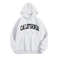 thumbnail image 3 of California Hoodies for Women Fall Winter Long Sleeve Graphic Hooded Sweatshirt with Pockets Pullover Tops, 3 of 4