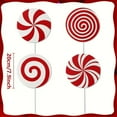 thumbnail image 3 of 12 Pcs Candy Cane Christmas Indoor Decorations, Red White Peppermint Lollipop Christmas Tree Picks Cute Candy Hanging Ornaments for Xmas Tree Topper New Year Holiday Home Party Vase Decor, 3 of 8