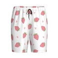 thumbnail image 3 of Picia Hand Drawn Strawberry Pajama Shorts for Men, Men's Pajama Bottoms, Sleepwear,Short Pajama Pants-3X-Large, 3 of 9
