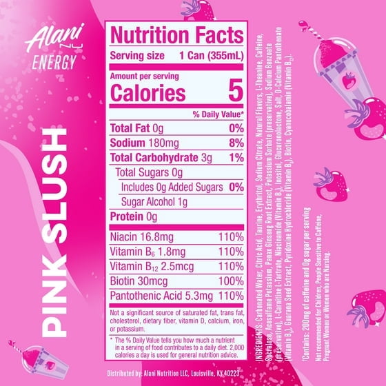Alani Nu Energy Drink Variety Pack, 12 fl oz Cans (Pack of 3), Pink Slush, Dream Float & Cherry Slush, Zero Sugar, 200mg Caffeine