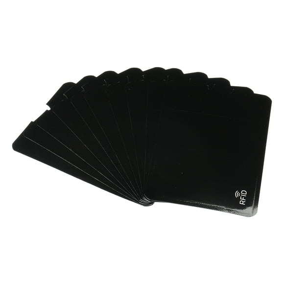 Unique Bargains RFID Blocking Sleeves Identity Theft Prevention Credit Cards Secure Protector Holders Sleeves Black 20Pack
