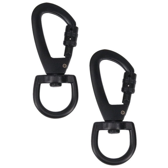 unbranded 2 PCS Lock Key Chain Trigger Snap Hook Lightweight Keychain 7.3X2.9X0.5CM Black