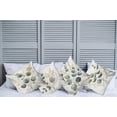 thumbnail image 4 of Ryan; Eucalyptus Throw Pillow Cushion Cover Set of 4, Watercolor Branches with Geometric Polygonal Shapes on Marble Print, Decorative Accent Double-Sided Printing, 18", Blue Grey Sand Brown, 4 of 8