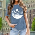 thumbnail image 3 of Mountain Graphic Tees for Women Summer Short Sleeve Crewneck Casual Adventure Travel Camping T Shirts, 3 of 5
