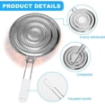 thumbnail image 3 of Heat Diffuser Reducer Flame Guard Simmer Plate Stainless Steel Heat Diffuser for Gas and Electric Stove Simmer Plate Flame Guard for Gas Top Cooking(silver), 3 of 8