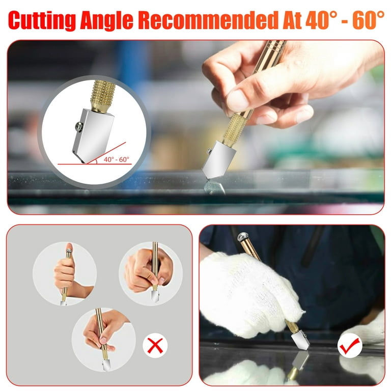 Glass Cutter Tool Mirror Cutting Tool with 2-6 mm, 5-12 mm