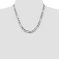 thumbnail image 4 of Diamond2Deal 925 Sterling Silver Rhodium-plated 8.25mm Figaro Anchor Chain Necklace for Men 20", 4 of 7