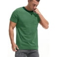 thumbnail image 5 of GENTS BLISS Short Sleeve Men T shirts Ribbed Crew Neck Shirts for Men Color Block Tee Shirts with Pocket, 5 of 9