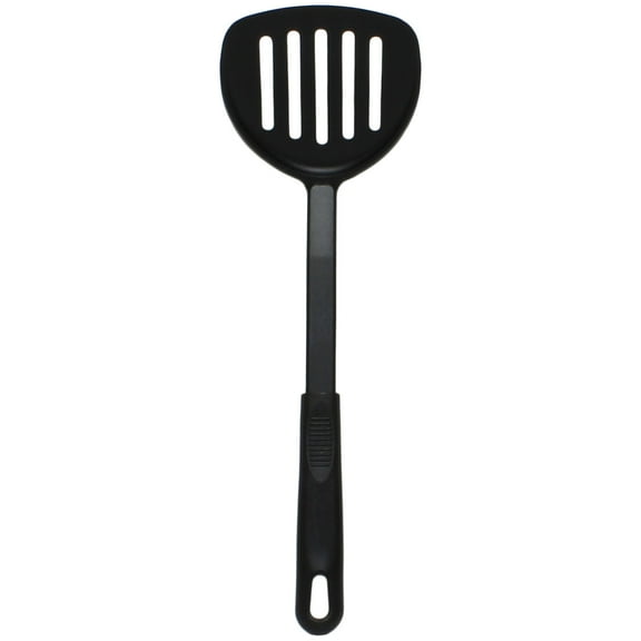 Excellante 12" Nylon SLOTTED heat resistant TURNER, Black, 410°F, comes in each