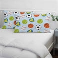 thumbnail image 4 of Blue Balls Throw Pillow Covers, Baseball Tennis Basketball Football Soft Breathable Pillow Cases with Invisible Zipper for Sleeping, King Size Pillowcases for Couch Bed Sofa Chair 20x36 Inches, 4 of 9