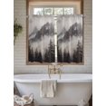 thumbnail image 7 of Kitchen Curtains 54 Inches length, National Parks Window Treatment Curtain Drapes, Canadian Smokey Mountain Cliff Idyllic Thermal Insulated Drapes for Basement Hotel RV, 42"x54", 2 Panels, 7 of 7