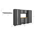 thumbnail image 4 of NewAge Products Bold Series Gray 8 Piece Cabinet Set, Heavy Duty 24-Gauge Steel Garage Storage System, LED Lights / Slatwall / Wall Mounted Shelf Included, 4 of 8