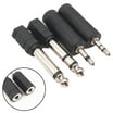 Monoprice Metal 1/4in (6.35mm) TRS Stereo Plug to 3.5mm TRS Stereo Jack ...