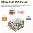 thumbnail image 6 of Yayeee Collapsible Storage Bin with Lid Fabric Closet Decorative Basket with Handles, Vibrant Floral, 6 of 7