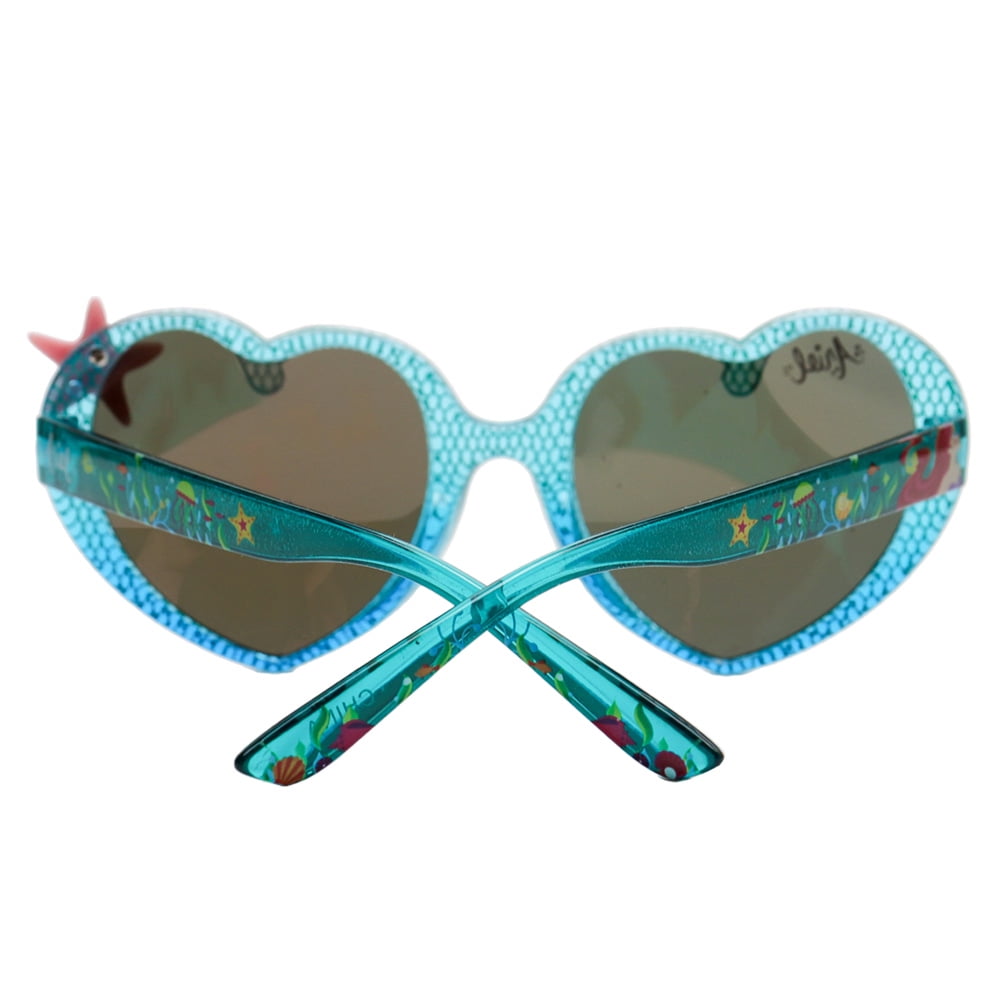 Sun-Staches Disney Ariel Little Mermaid Heart-Shaped Sunglasses With UV Protection