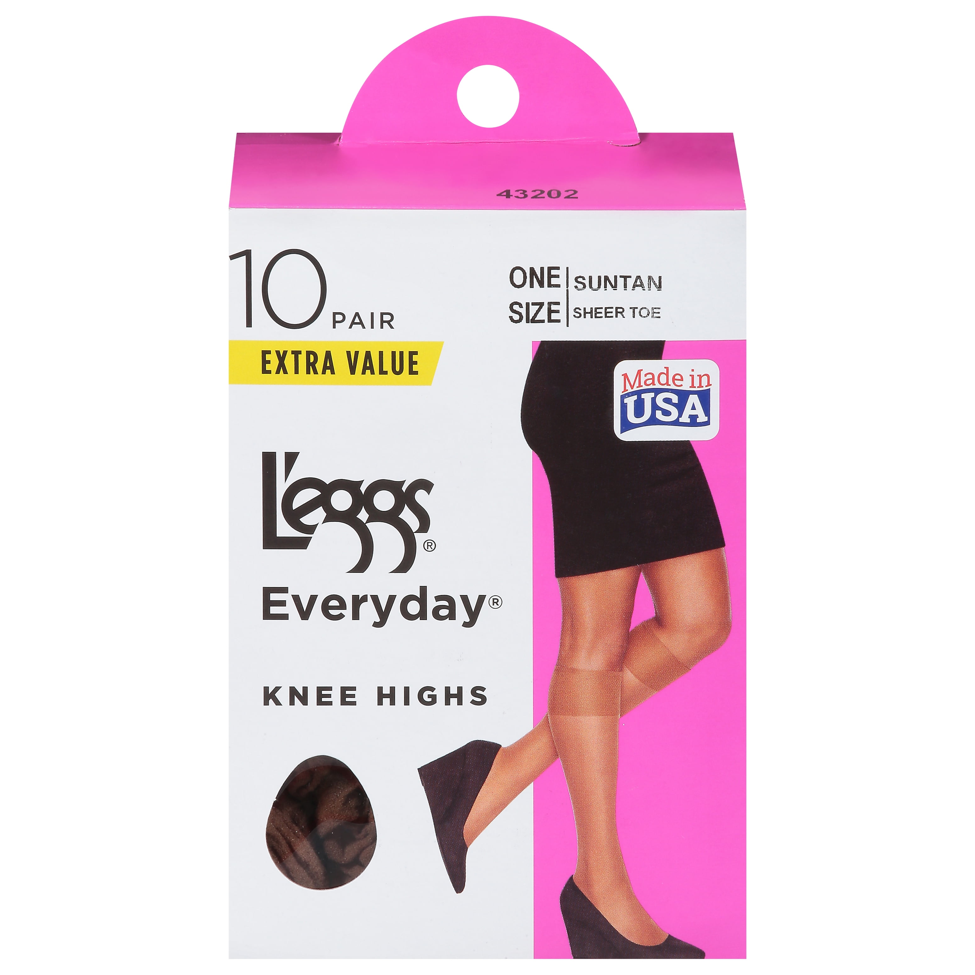 Hanes L'eggs Women's Everyday Knee Highs, 10 Pair