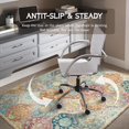 thumbnail image 5 of Office Chair Mat for Hardwood & Tile Floor 36"x48",Boho Moroccan Trellis Computer Chair Mat for Rolling Chairs Carpet, Under Desk Non Slip Gaming Rug Low-Pile Rubber Backing Large Protector Mat, 5 of 6