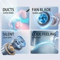 thumbnail image 6 of MF086 5 Speeds Adjustable Silent Summer Cooling Metal Neckband Hanging Fan - White+Grey, 6 of 7