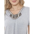 thumbnail image 4 of White Mark Women's Maternity Myla Embellished Tunic Top-Available in Plus Sizes, 4 of 4
