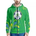 thumbnail image 3 of 2022 Qatar Football World Cup Zip Hooded Sweater Netherlands Spain Brazil Fans Cheering Jacket, 3 of 5