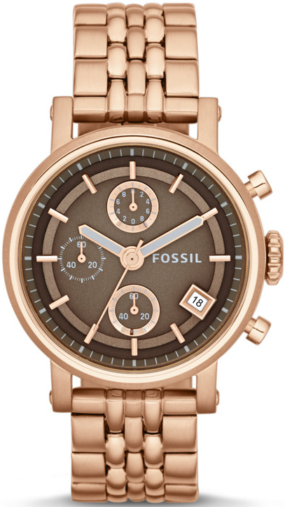 Fossil Original Boyfriend Rose Gold Chronograph Women's Watch ES3494