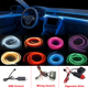 thumbnail image 2 of Venta caliente 1M/2M/3M/5M iluminación interior del coche tira de LED decoración guirnalda cuerda de alambre tubo línea flexible luz de neón USB Cigar Drive, 2 of 5