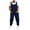 Navy, variant on IROINNID Sleeveless Jumpsuit For Women Full-Length Fashion Ethnic Style Cold Shoulder Suspender Cami Pants Jumpsuit
