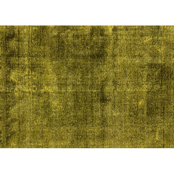Ahgly Company Machine Washable Indoor Rectangle Oriental Yellow Industrial Area Rugs, 5' x 8'