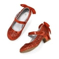 thumbnail image 4 of Bocca Girls Party Dress Shoes Red Mary Jane Wedding Princess Shoes With Bow 11M, 4 of 5