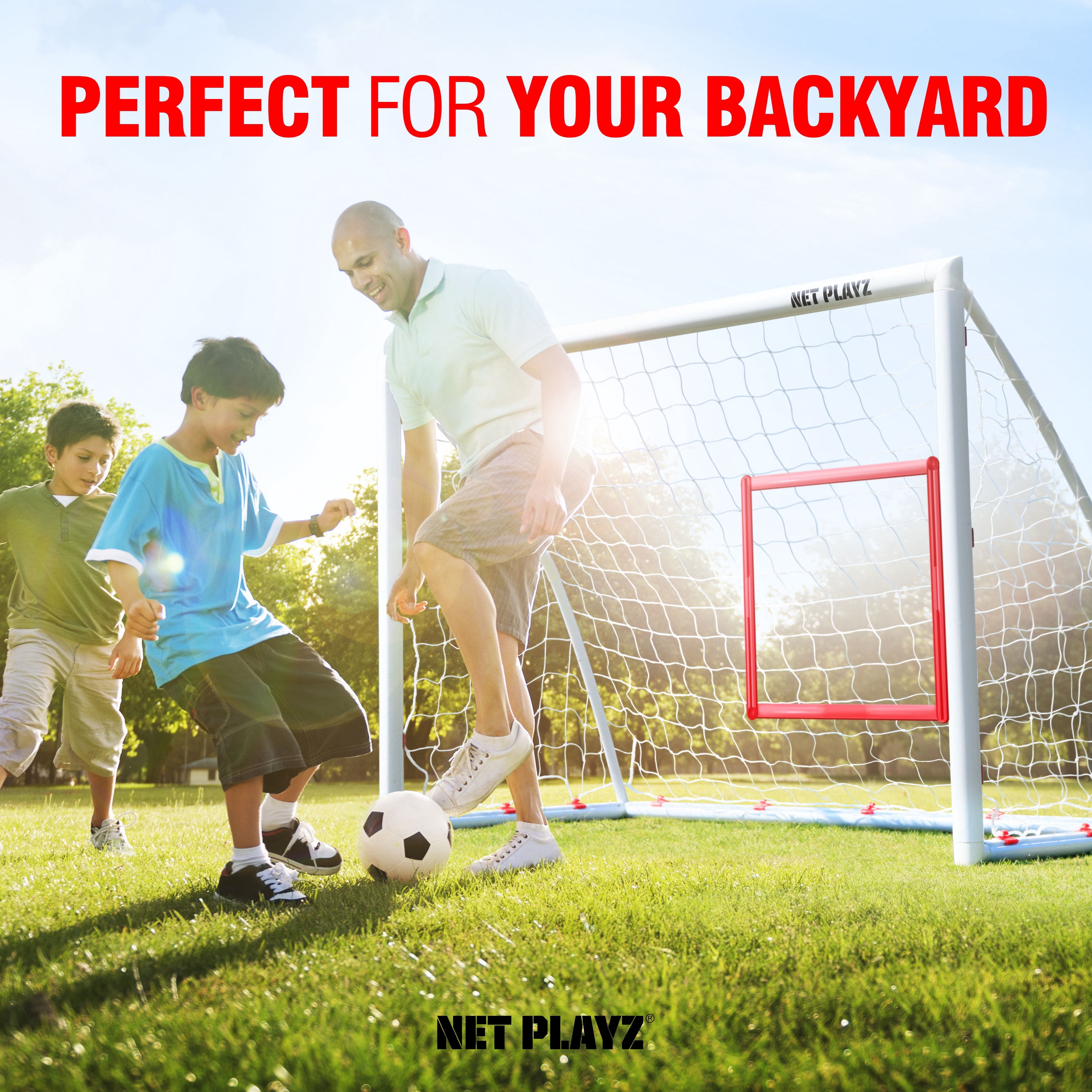 Soccer Goal for Backyard, Kids Soccer Net w/ Trainning Target 6'x4' High-Strength Fast Set-Up | Football Soccer Gifts for Age 3 4 5 6 7 8 9 10 11 12 13 14 Year Old Child Teens & Youth (Weatherproof)