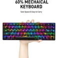 thumbnail image 2 of Magic-Refiner MK14 Wired 60% Mechanical Gaming Mini RGB Keyboard with Type C for PC,Laptop, 2 of 5