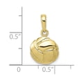 thumbnail image 3 of FB Jewels 10K Yellow Gold Solid Satin and Diamond -Cut Volleyball Charm Pendant, 3 of 3