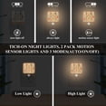 thumbnail image 4 of Moroccan Flowers 2 Pack LED Motion Sensor Night Light Plug into Wall Auto Dusk to Dawn Adjustable Brightness for Kids Bedroom Hallway Nursery Room, 4 of 7