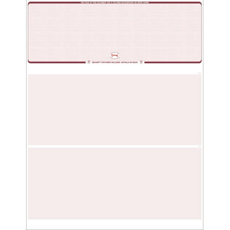 Blank Check Stock - 250 Blank Computer Check Stock - Check on Top - Burgundy (Linen Burgundy)