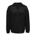 thumbnail image 4 of Womens Tops Wool Blend Shirts Fall SweatShirts Outfits Blouses For Women, 4 of 5