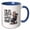 Blue/White, variant on 3drose, Funny Design I Am So Tired of Babysitting. Mothers Day Gift, Card, 11oz Two-tone Blue Mug