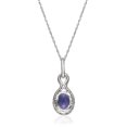 thumbnail image 3 of Gin & Grace 14KT WG Tanzanite and Diamond Accent Pendant., 3 of 5