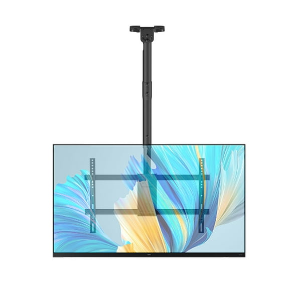 Full Motion Ceiling TV Wall Mount for Most 43"-86" LED, LCD, OLED Curved/Flat Screen TVs, Heavy-Duty Adjustable Hanging TV Mount Bracket with Tilt and Swivel up to 132 Lbs and VESA 600x400mm